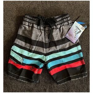 Kanu Surf Little Boy Echo Striped Swim Short Size Small (4)